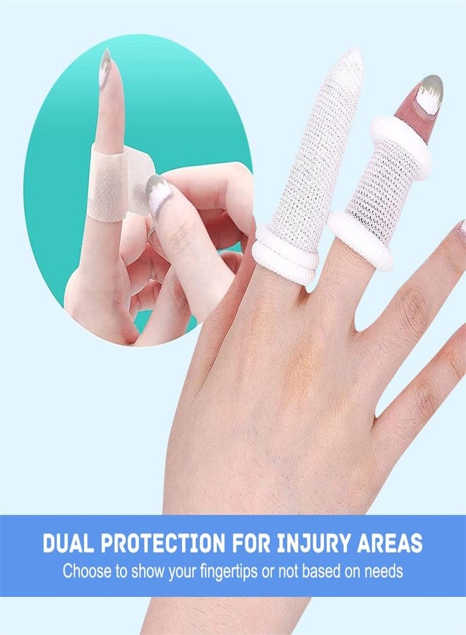 Yeasing Finger Bandages 30pcs Bobs Thumb Bandage Finger Bandage Tubular White Cotton Finger Cots Finger Stall for Work Kitchen Finger Protection - Image 5